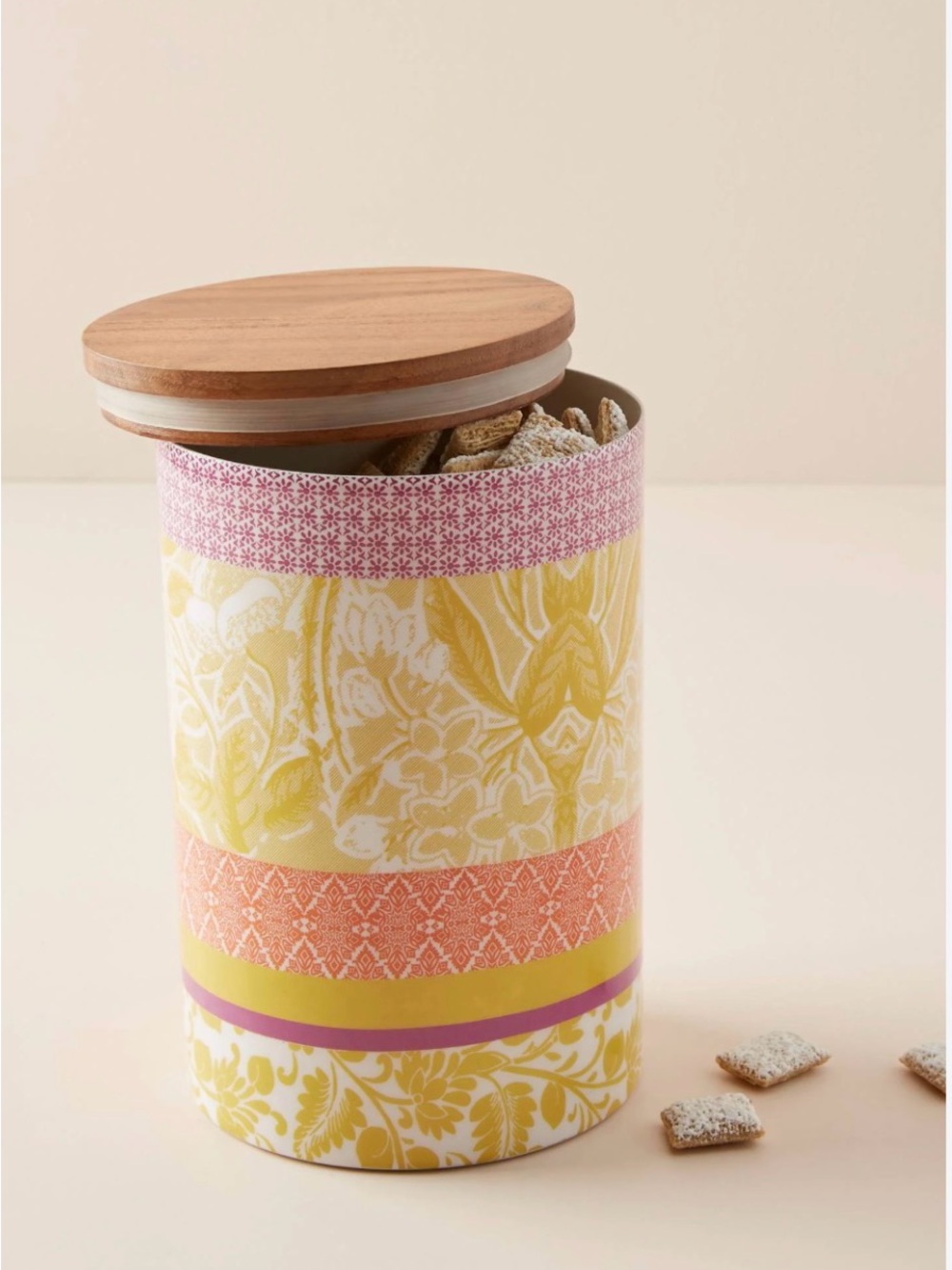 Anthropologie Jacquard Canister | Medium